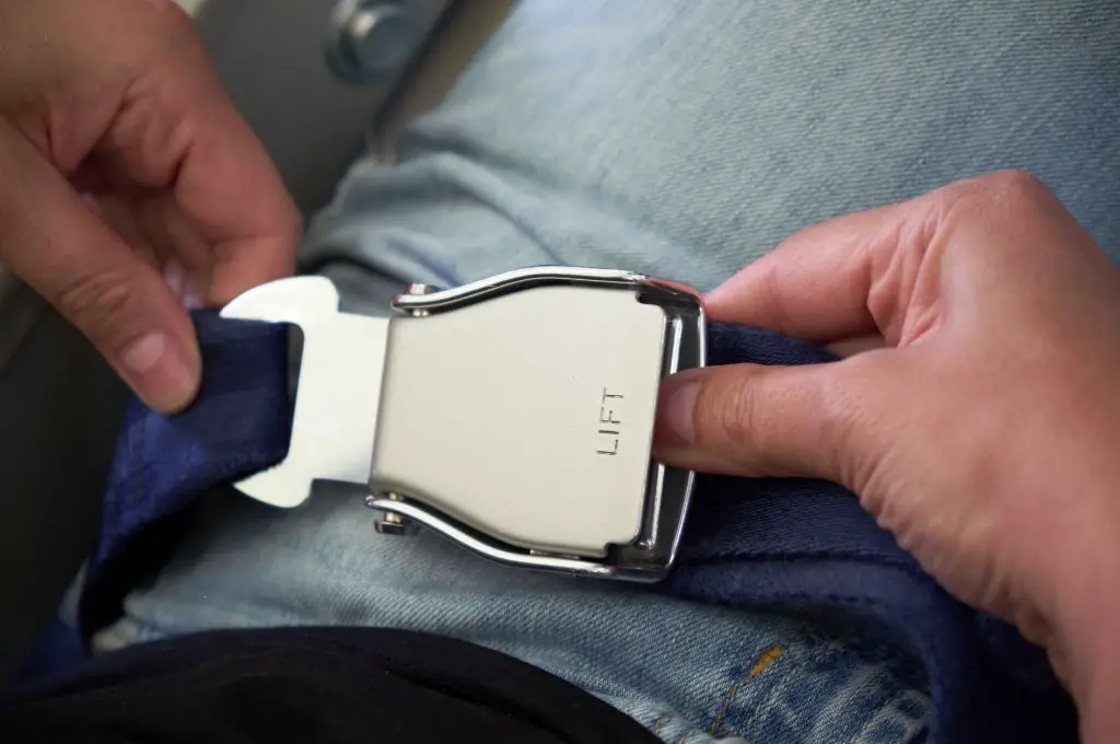 cinturon de seguridad del avion