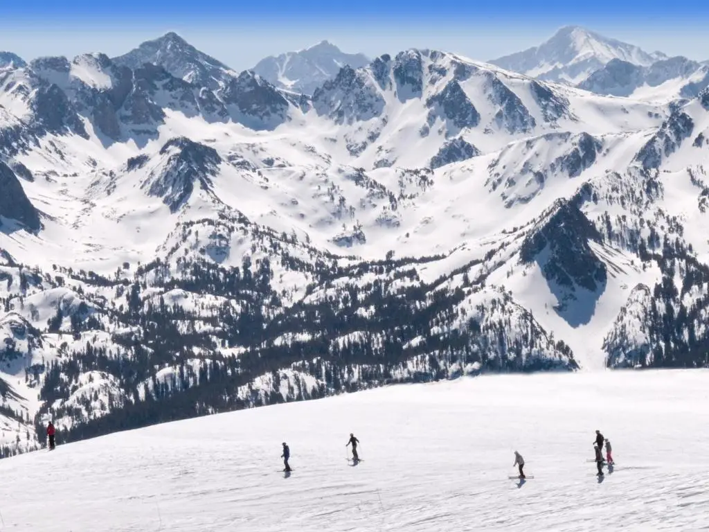 Mammoth Ski Resort Panorama Vista Este de Sierra California