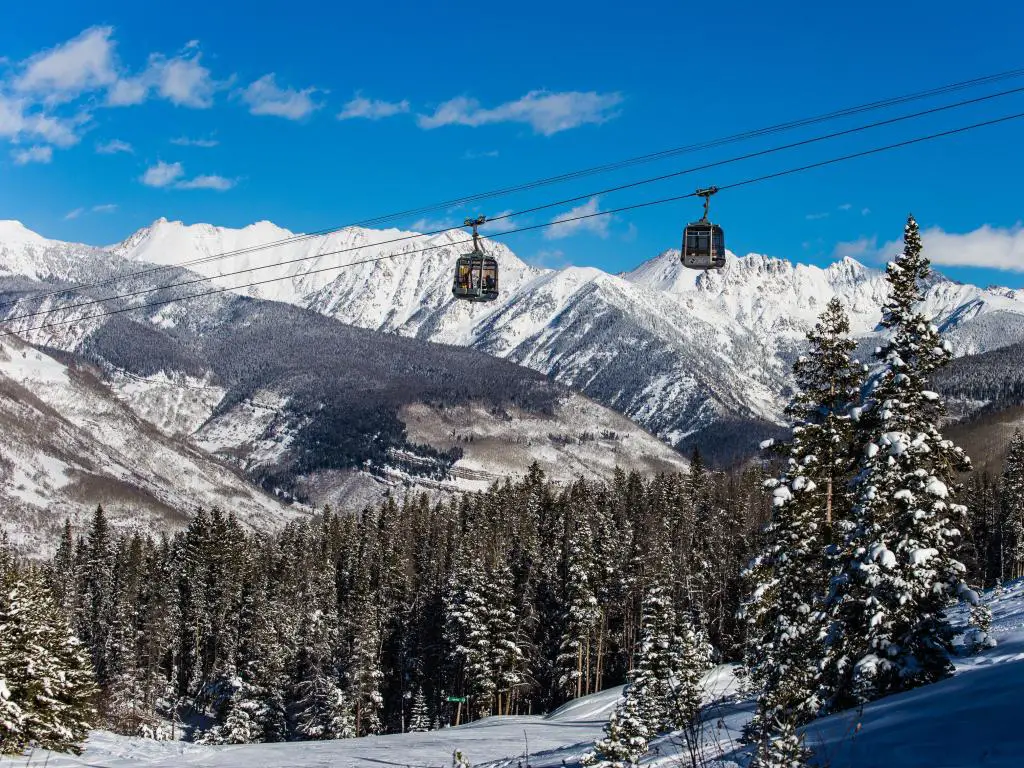 Pistas de esquí y montañas en Vail Colorado
