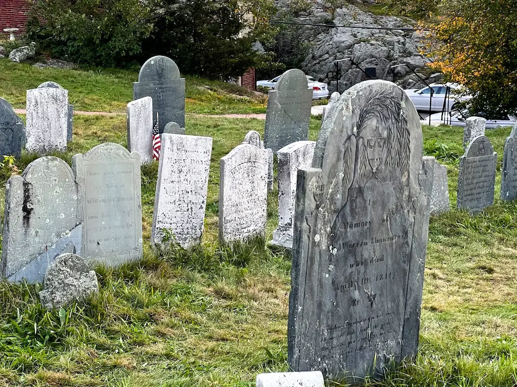 Cementerio Old Burial Hill en la película Hocus Pocus Marblehead MA.