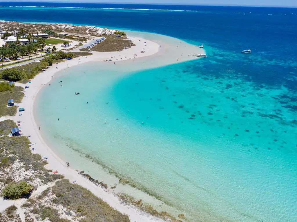 Panorama de la playa de Coral Bay, Ningaloo Reef, Australia Occidental