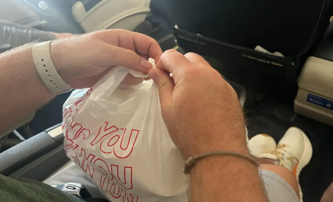ir comida en avion
