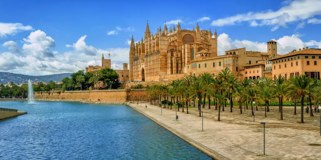 Catedral medieval gótica de La Seu de Palma de Mallorca en España