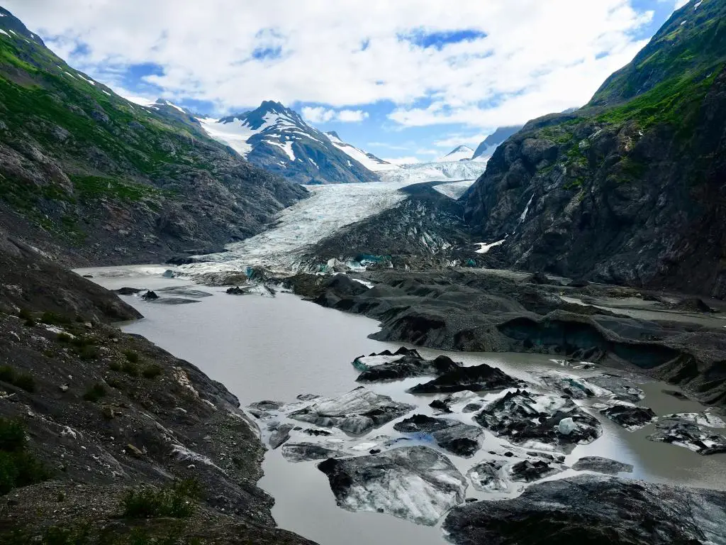 Glaciares en Kachemak Bay State Park cerca de Homer, Alaska