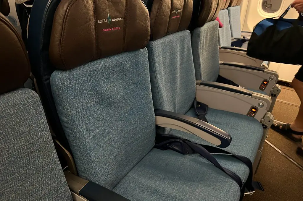 Asientos extra confort de Hawaiian Airlines