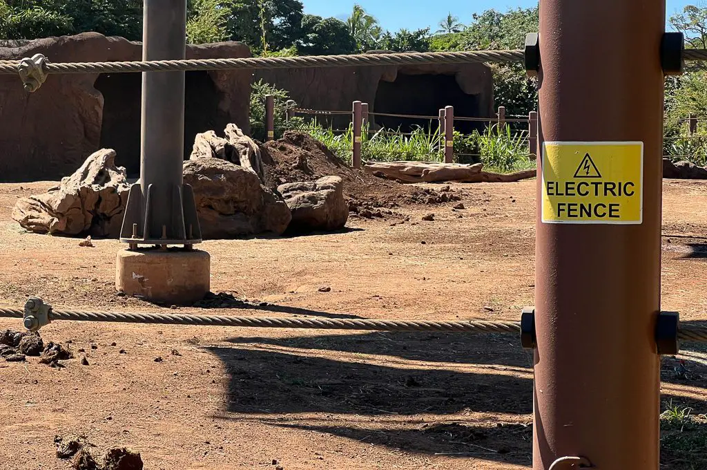 Recinto de elefantes del zoológico de Honolulu.
