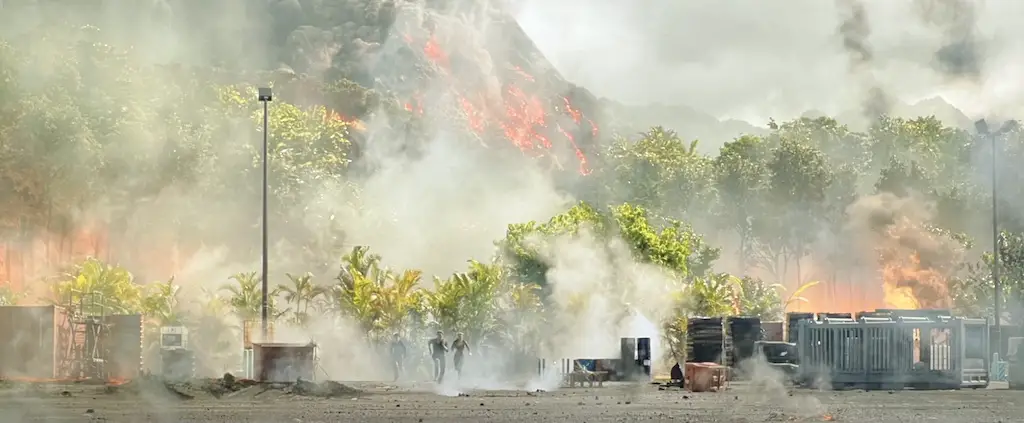 He'eia Kea Harbour, corriendo en el muelle Jurassic World: Escena de la película Fallen Kingdom.