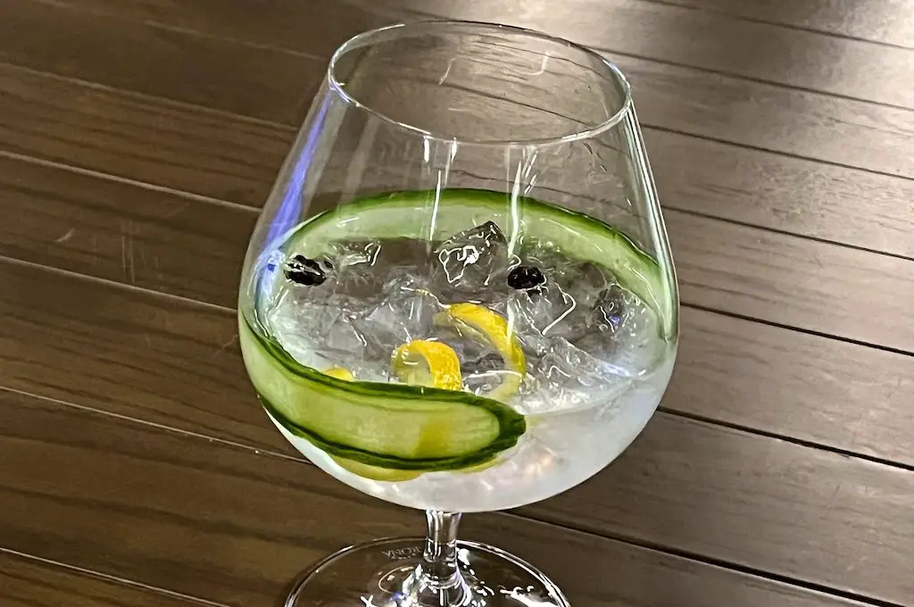 Gin tonic de autor del hotel AC