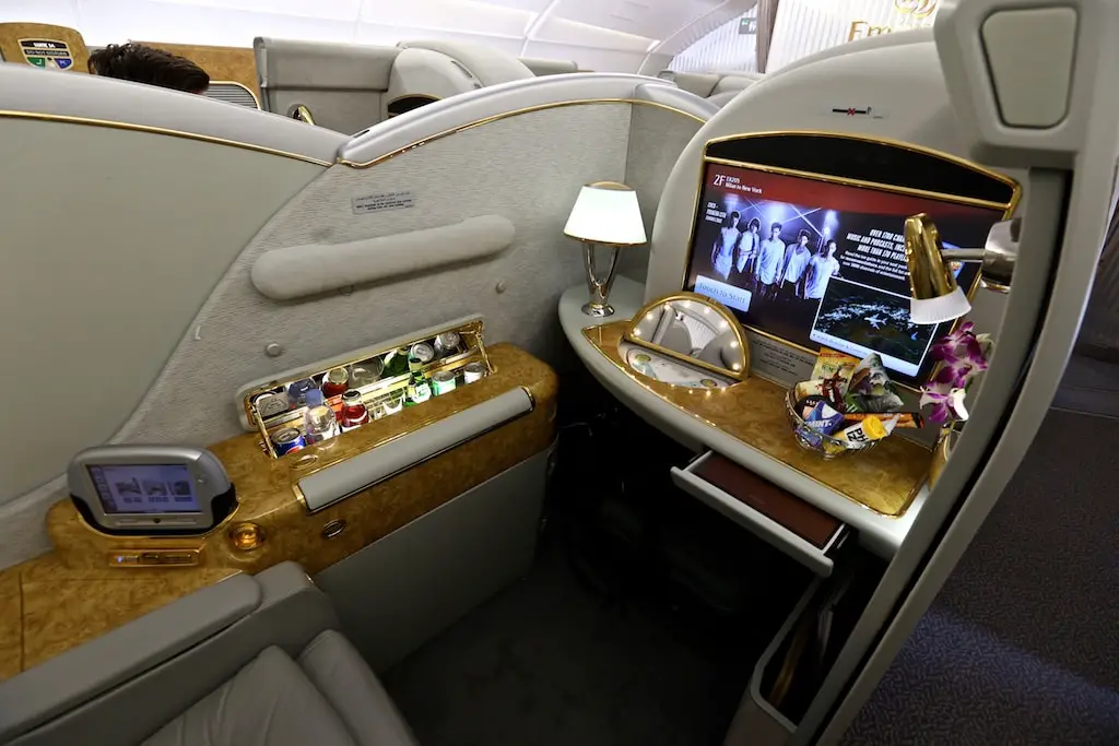 Suites de primera clase del A380 de Emirates