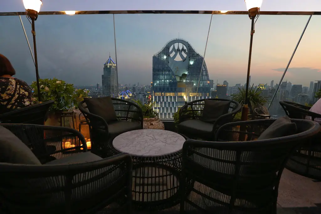 Vista de la terraza de la azotea del Park Hyatt Bangkok