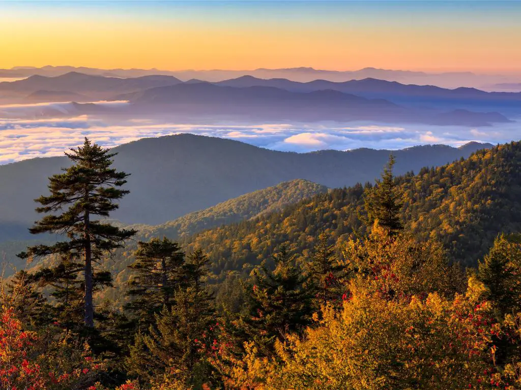 Vista de la Cúpula de Clingman en el Parque Nacional Great Smoky Mountains