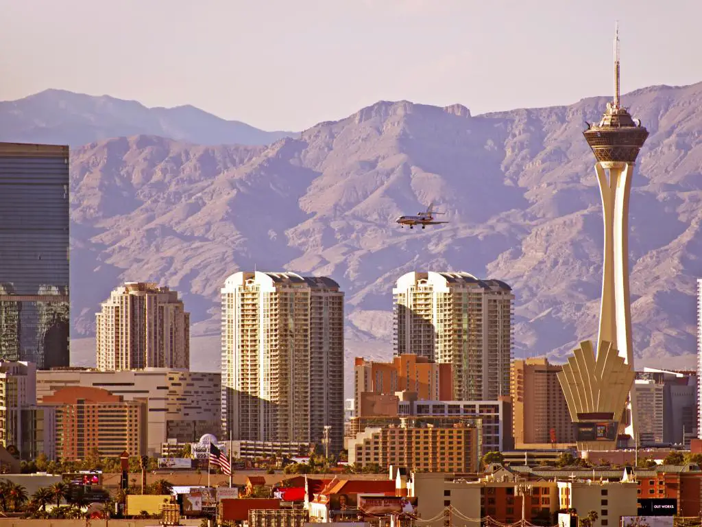 Skyscape del centro de Las Vegas, Nevada