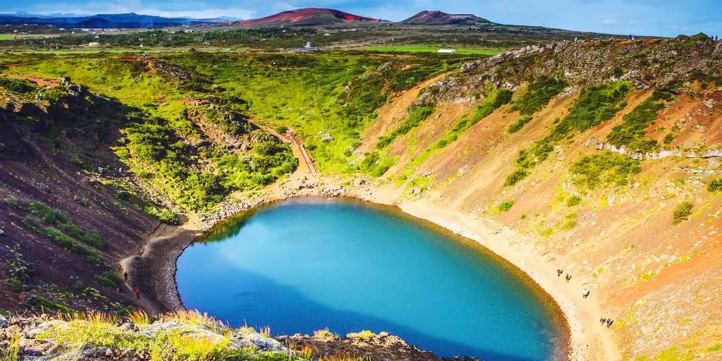 Lago del cráter Kerid, Islandia 