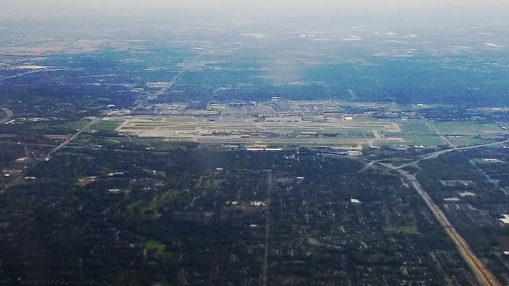 Vista aérea del Aeropuerto Internacional John Glenn Columbus