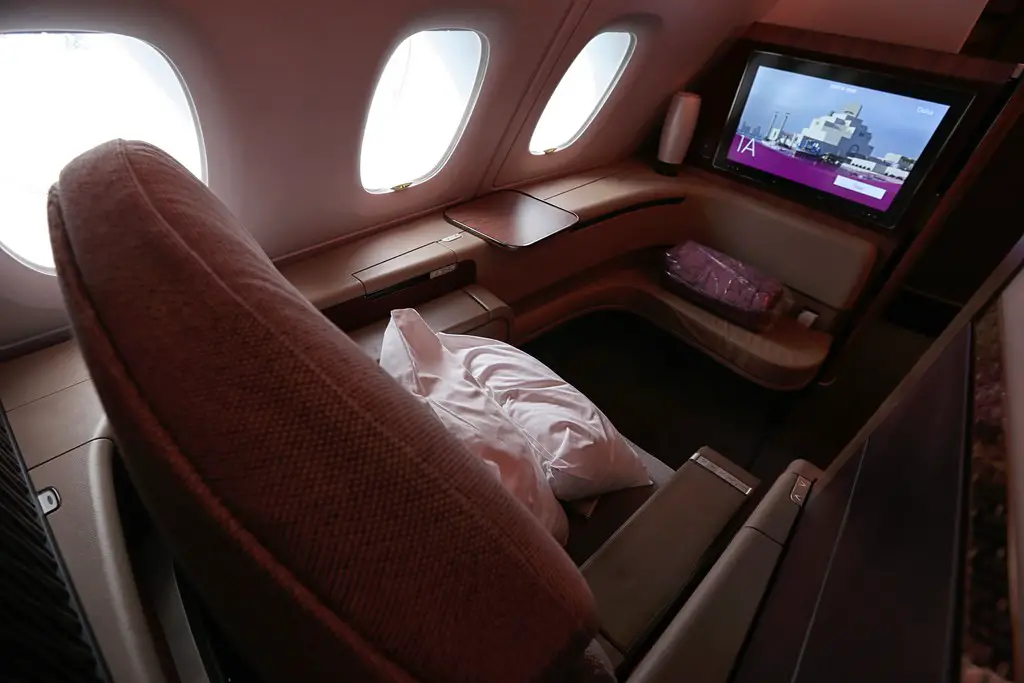 Qatar A380 suite de primera clase.