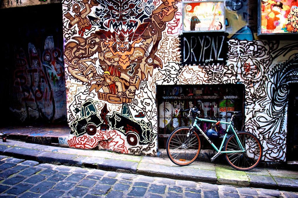 Pared de arte en la calle Melbourne Australia
