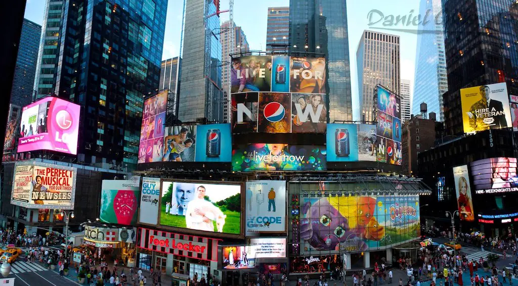 Vista de Times Square desde el Teatro del Rey León