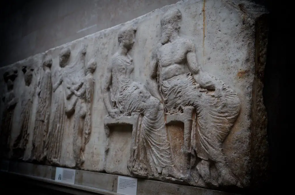 Escena central del friso este del Museo Británico del Partenón