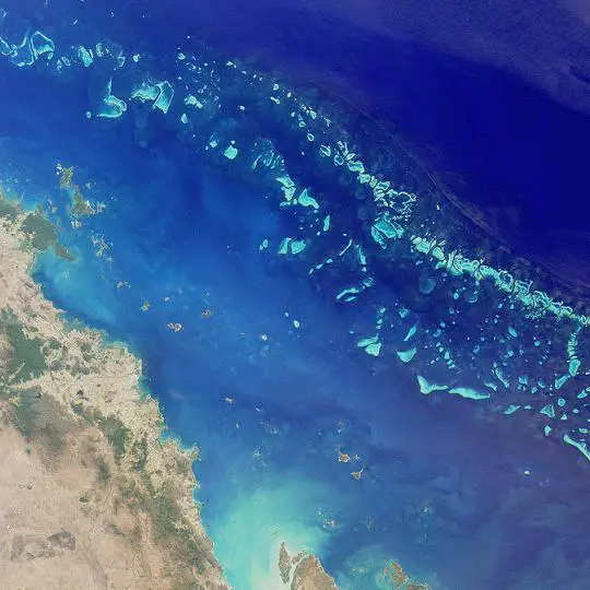 Vista aérea de la Gran Barrera de Coral de Australia