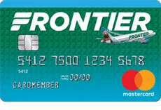 Arte de la tarjeta Frontier Airlines World Mastercard.