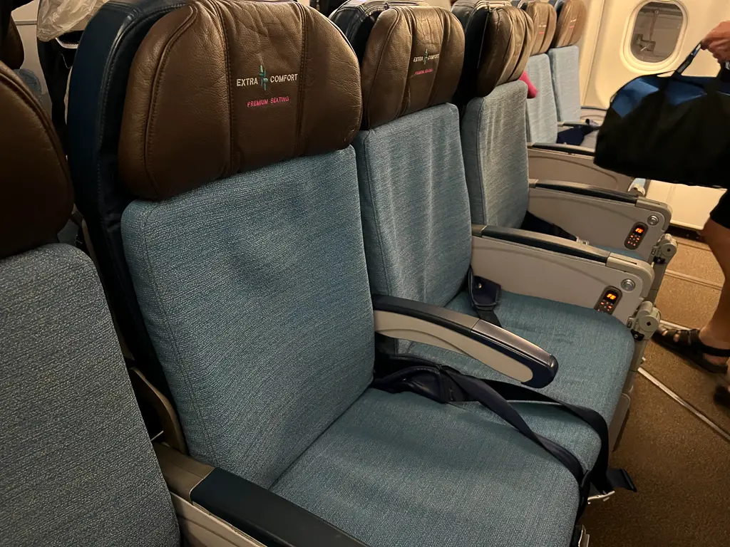 Asientos extra-confort de Hawaiian Airlines