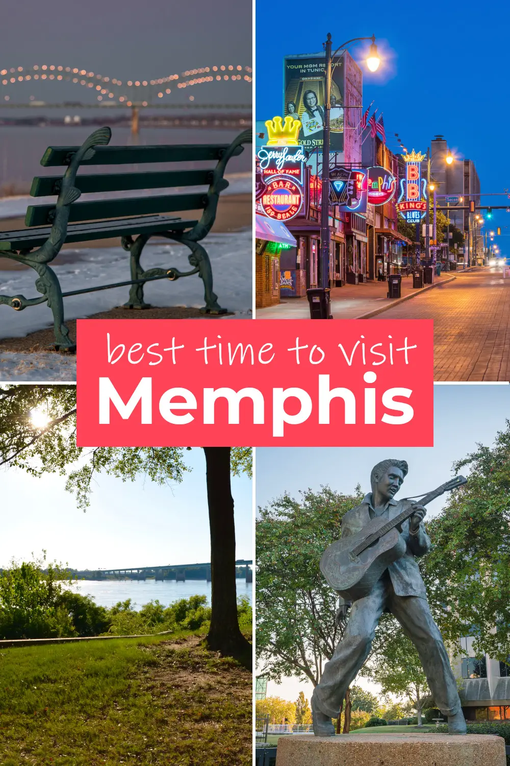El mejor momento para visitar Memphis por el clima, para evitar las multitudes, para ver la música y ahorrar dinero en hoteles