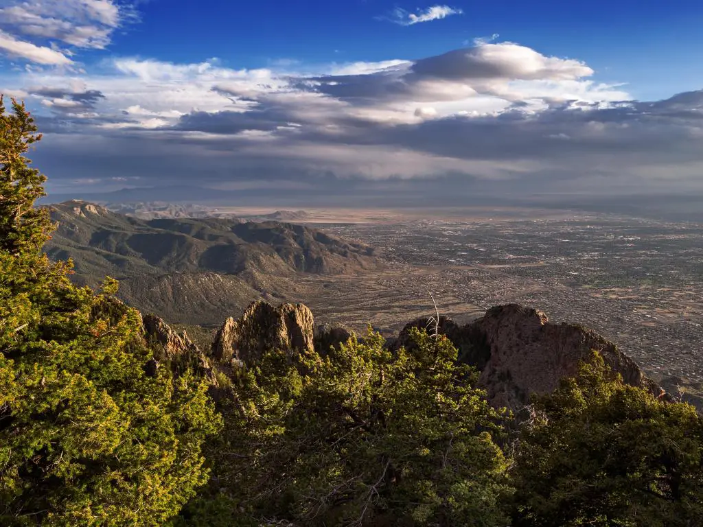 Albuquerque, Nuevo México desde la cresta de la montaña Sandia