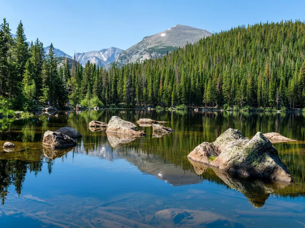 Vista de Bear Lake en el Parque Nacional Rocky Mountain, Colorado