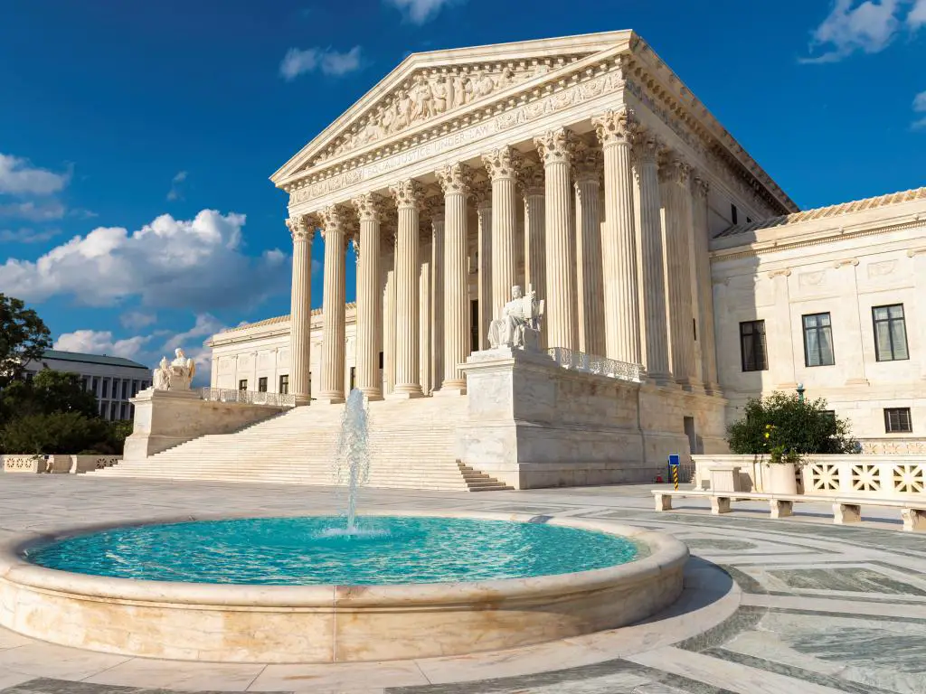 El edificio de la Corte Suprema de los Estados Unidos en Washington, Distrito de Columbia