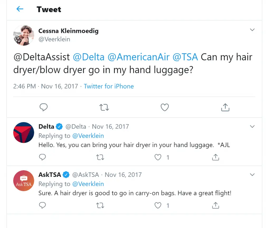 ¿Se puede llevar un secador de pelo en un avión?