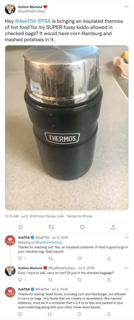 ¿Puedo llevar un termo vacío en un avión? (Reglas de la TSA)