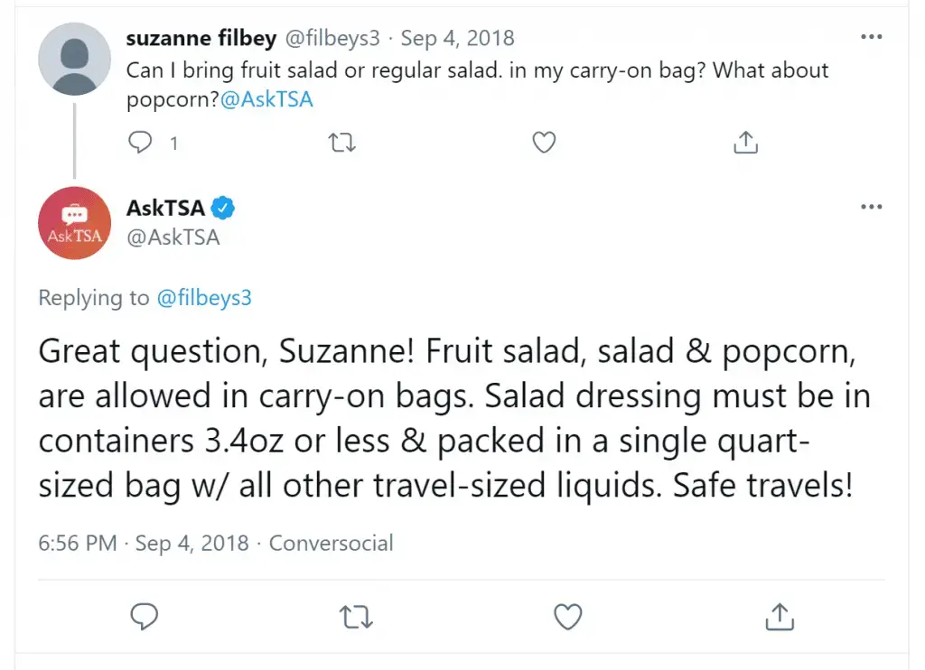 ¿Se puede llevar fruta en un avión?