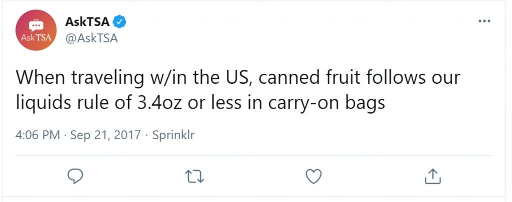 ¿Se puede llevar fruta en un avión?