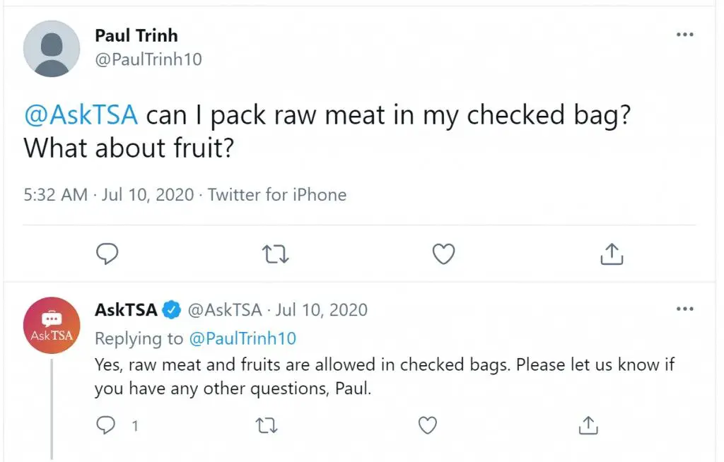 ¿Se puede llevar carne en un avión? (Reglas de la TSA)