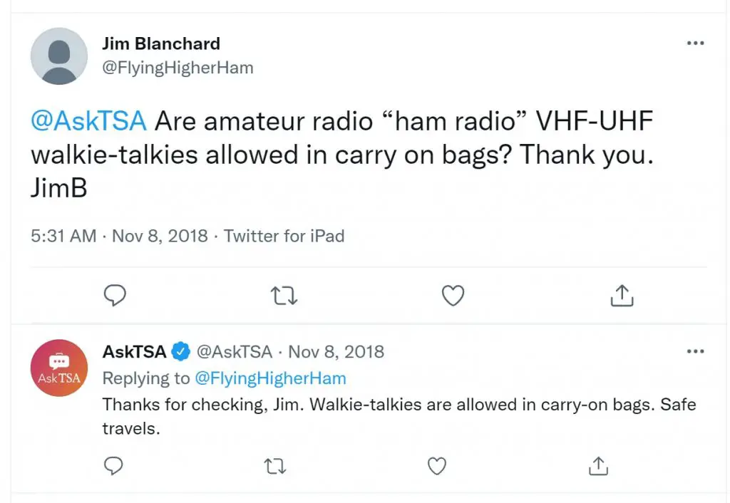 ¿Puedes llevar walkie talkies en un avión? (Reglas de la TSA)