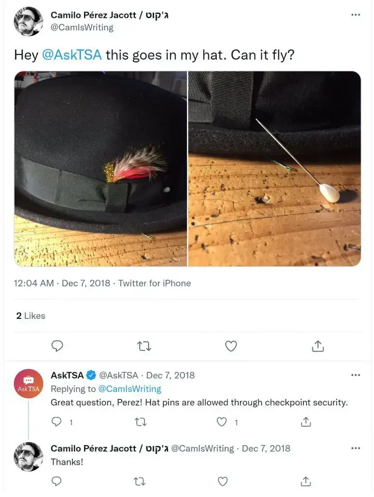 ¿Puedes usar un sombrero en un avión a través de la seguridad del aeropuerto? (Reglas de la TSA)