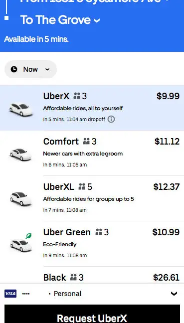 ¿Cuánto cuesta Uber?