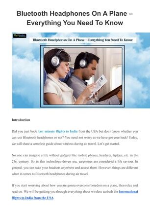 Auriculares Bluetooth en un avión: todo lo que necesita saber por ...