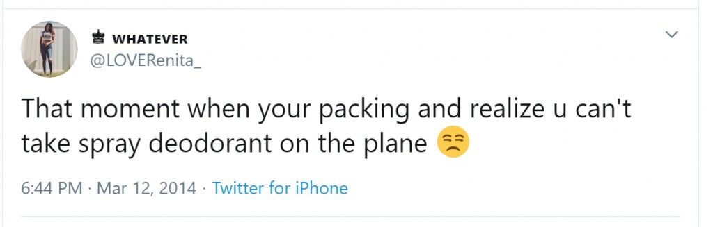 ¿Puedes llevar desodorante en un avión en tu equipaje de mano?